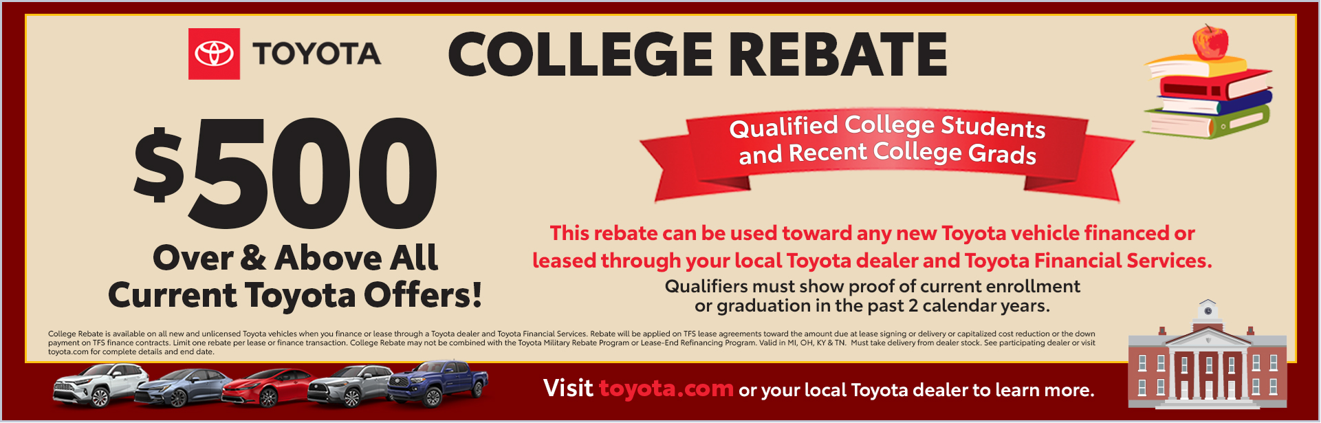 $500 College Rebate