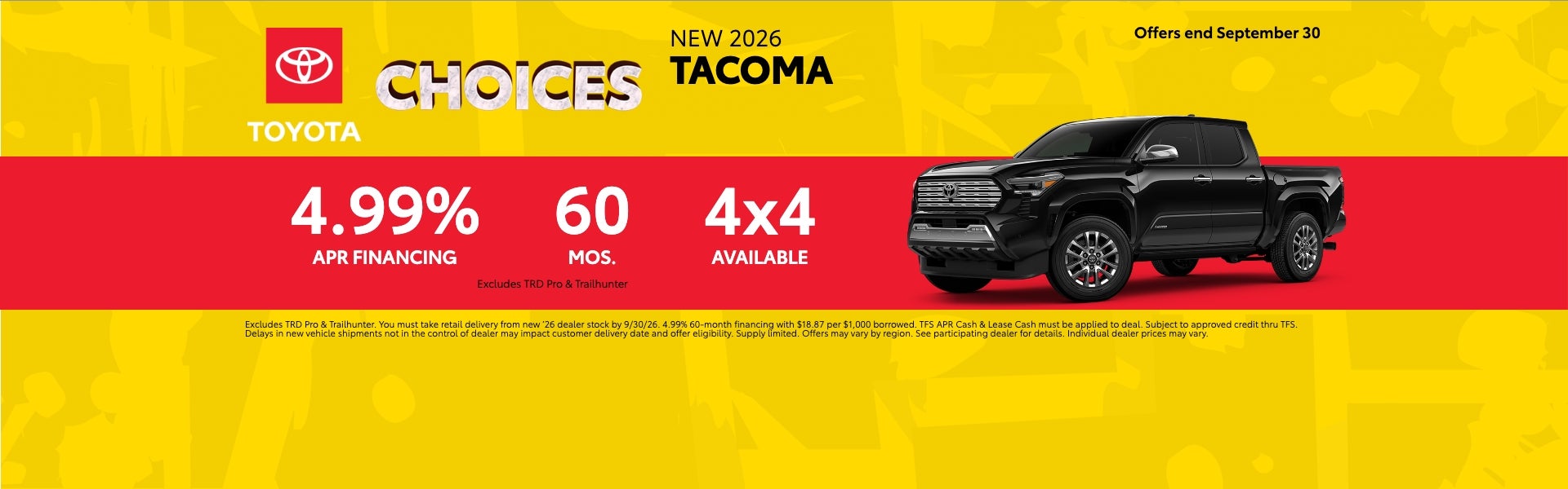 2026 Tacoma APR Offer 