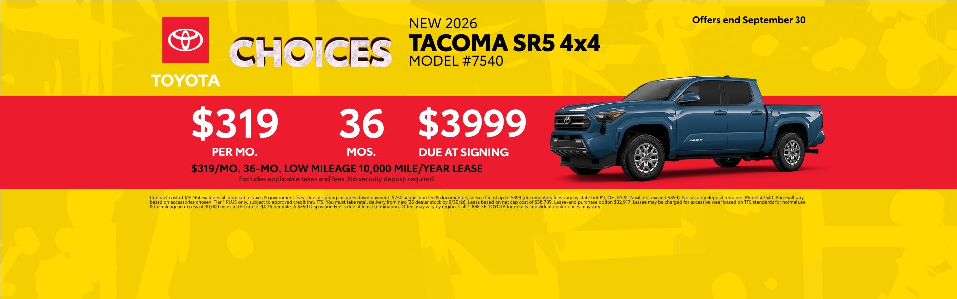 2026 Toyota Tacoma SR5 on Offer