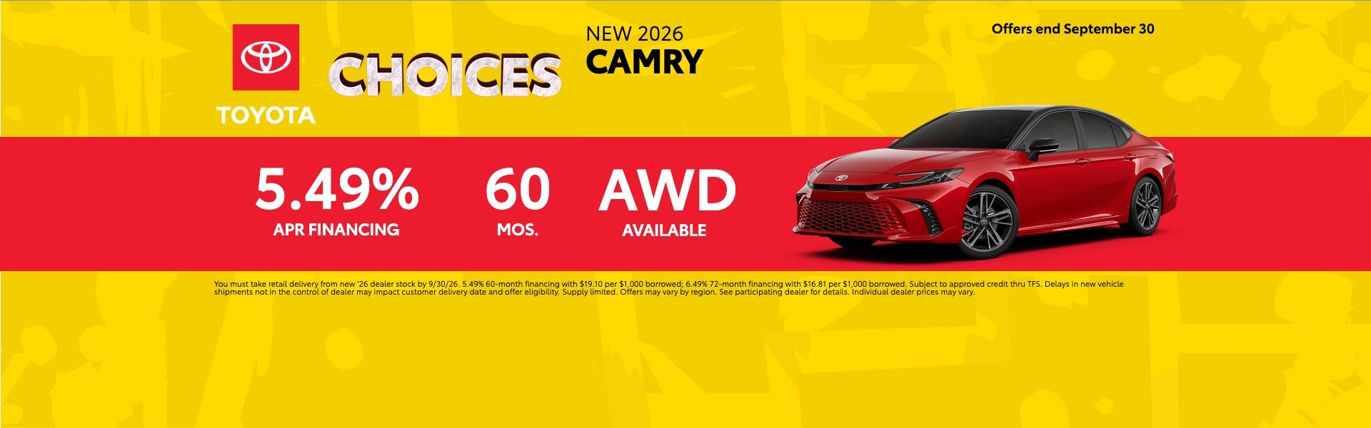 2026 Camry on Apr Offer