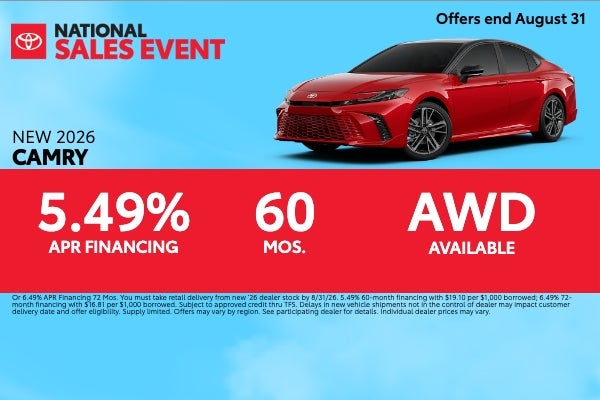 Red 2026 Camry Apr Offer