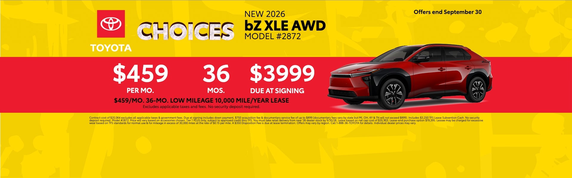 Red BZ on Lease offer