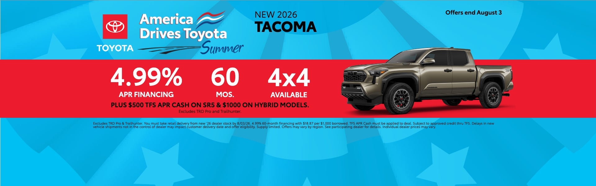 2026 Tacoma APR Offer 