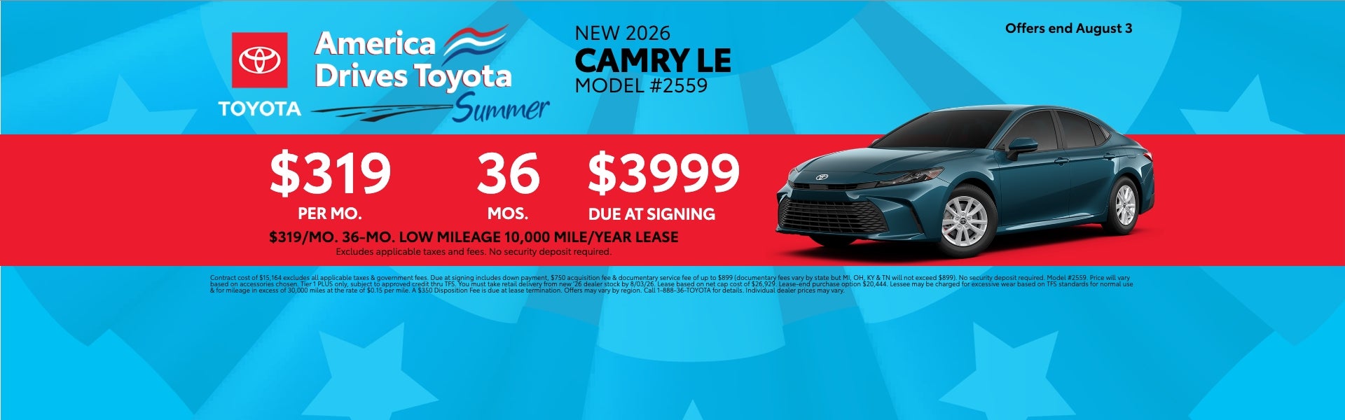 2026 Camry on Lease Offer