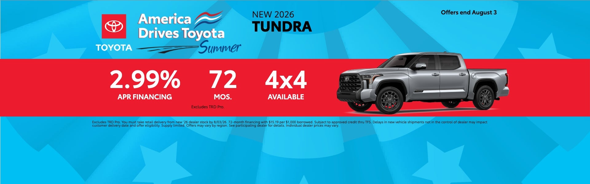 Silver Tundra on APR Offer