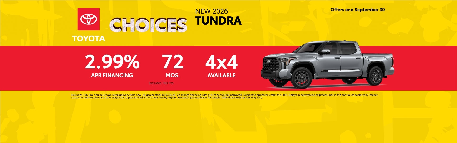 Silver Tundra on APR Offer