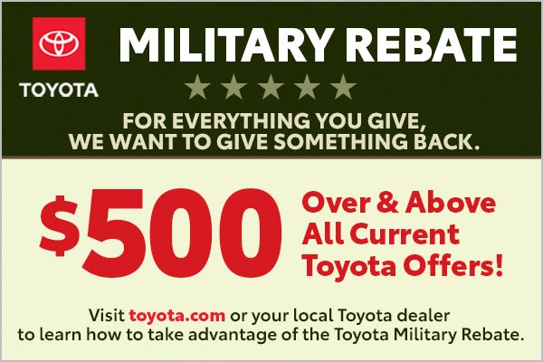 $500 Military Rebate