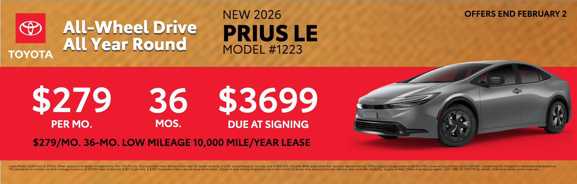 NEW 2026 PRIUS LE