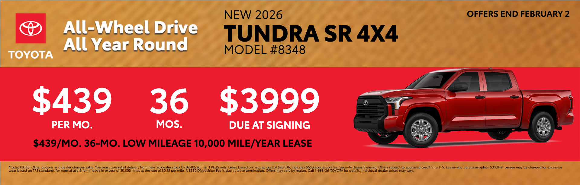 NEW 2026 TUNDRA SR 4X4