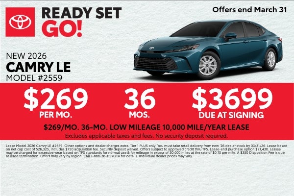 2026 Camry LE Lease offer