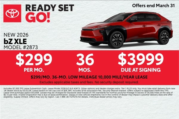 2026 bZ XLE Lease offer