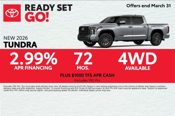 2026 Tundra 2.99% APR Offer